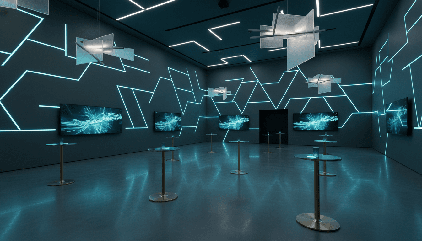 AI-designed corporate gala invitation with modern dark theme